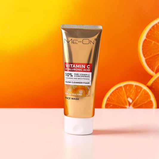 ME-ON Vitamin C Hyaluronic Acid Glow Cleanser Foam – 10% Pure Vitamin C Face Wash
