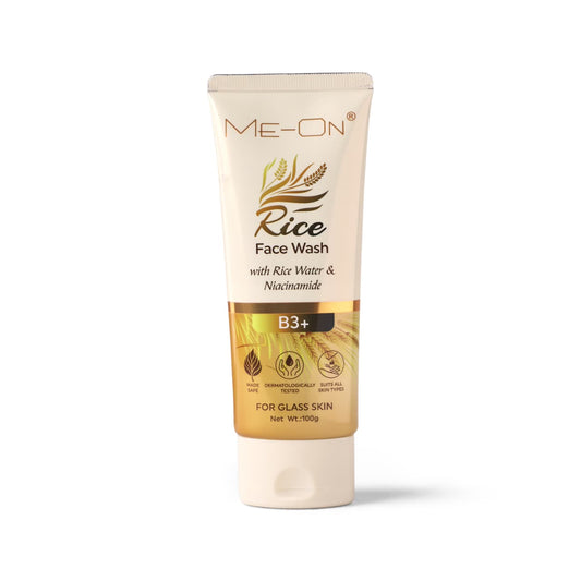 ME-ON Rice Face Wash with Rice Water & Niacinamide B3+ – For Glass Skin (100g)