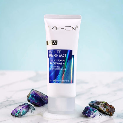 ME-ON White Perfect Milky Foam Face Wash – Purifying & Brightening Cleanser (100ml)