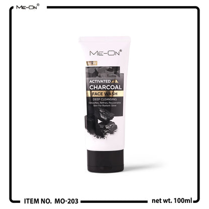 ME-ON Activated Charcoal Deep Cleansing Face Wash – Detox & Purify Skin