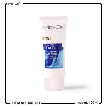 ME-ON White Perfect Milky Foam Face Wash – Purifying & Brightening Cleanser (100ml)