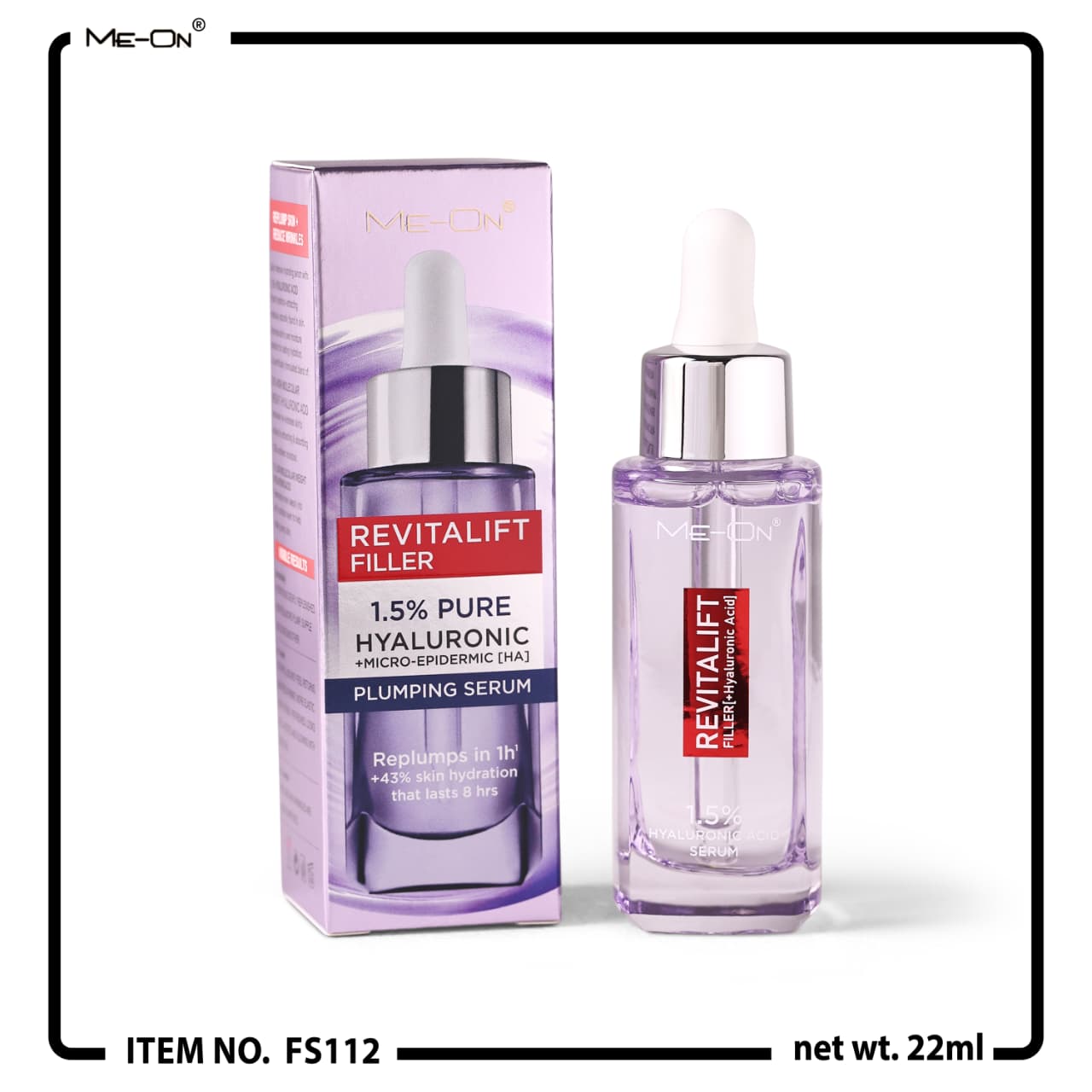 ME-ON Hyaluronic Acid Face Serum – 1% Pure Concentrate + Vitamin B5 (30ml)