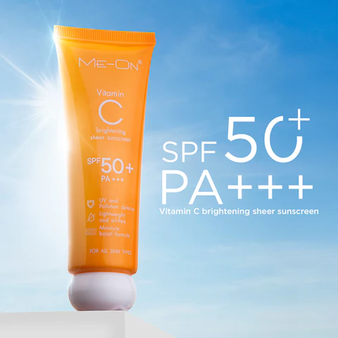 ME-ON Vitamin C Brightening Sheer Sunscreen SPF 50+ PA+++ – Lightweight Daily UV Protection